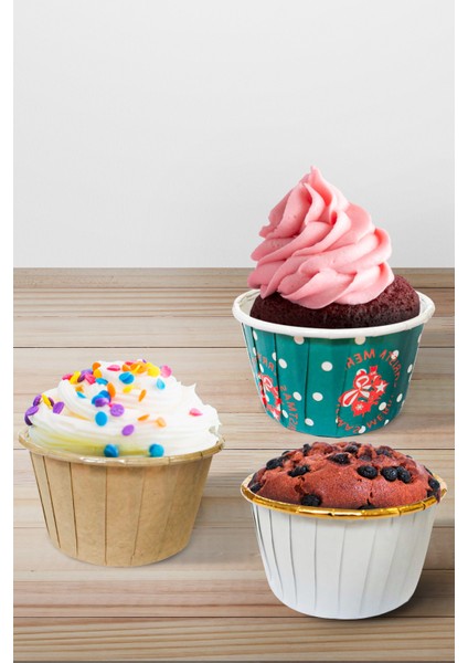Kağıt Muffin Kek Kapsülü Kraft 50'li