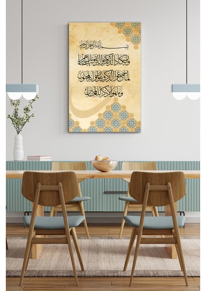 Nazar Duası Kalem Suresinin 51. Ve 52. Ayeti Kerime Islami Dini Hat Kanvas Tablo ( 7 Farklı Ölçü ) fiyatları