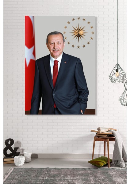 Recep Tayyip Erdoğan Başkan Eredoğan Rte Kanvas Tablo (7 Farklı Ölçü)