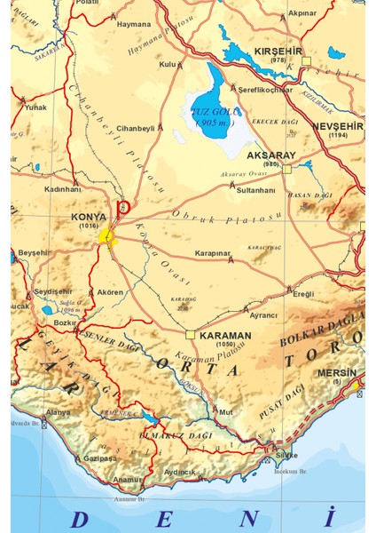 Türkiye Fiziki Haritası Map Yüksek Çözünürlüklü Güncel Kanvas Tablo (5 Farklı Ölçü) fırsatları