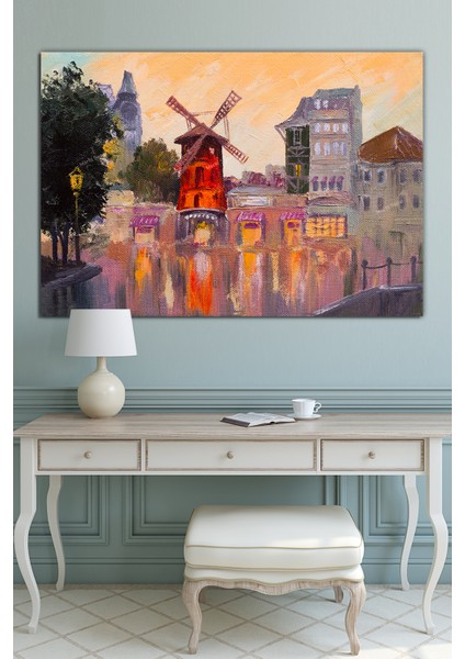 Değirmen Şehir Sanatsal Dekoratif Kanvas Tablo (8 Farklı Ölçü) fiyatları