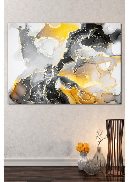 Soyut Sanatsal Dekoratif Kanvas Tablo Renklerin Dansı (8 Farklı Ölçü)