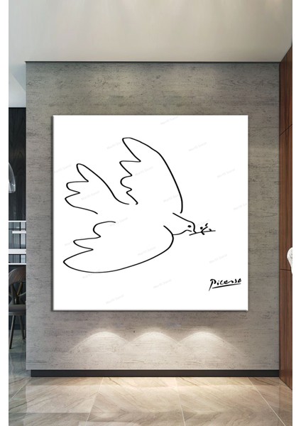 Pablo Picasso - Dove Of Peace Sanatsal Kanvas Tablo (8 Farklı Ölçü)