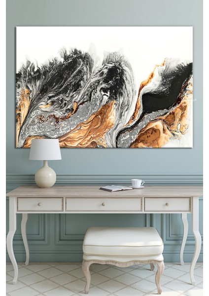 Renklerin Dansı Soyut Sanatsal Kanvas Tablo (8 Farklı Ölçü) modelleri