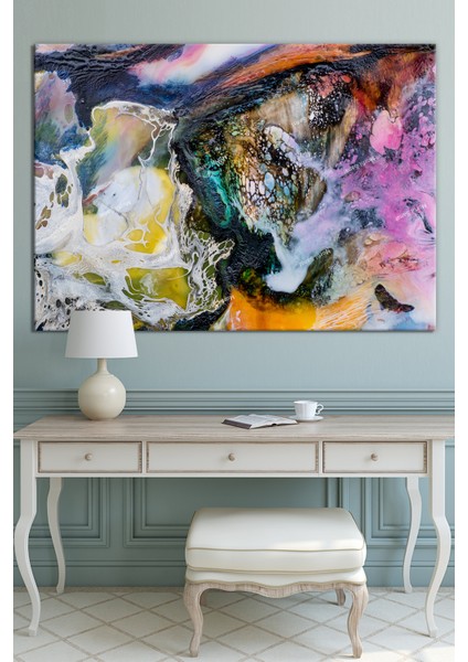Renklerin Dansı Soyut Sanatsal Kanvas Tablo (8 Farklı Ölçü)