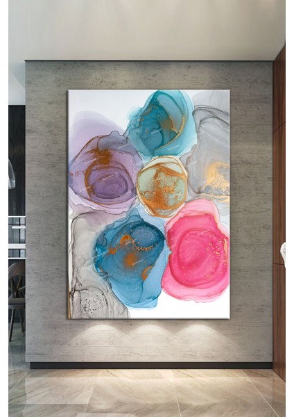 Renklerin Dansı Soyut Sanatsal Muhteşem Kanvas Tablo (8 Farklı Ölçü) fiyatları