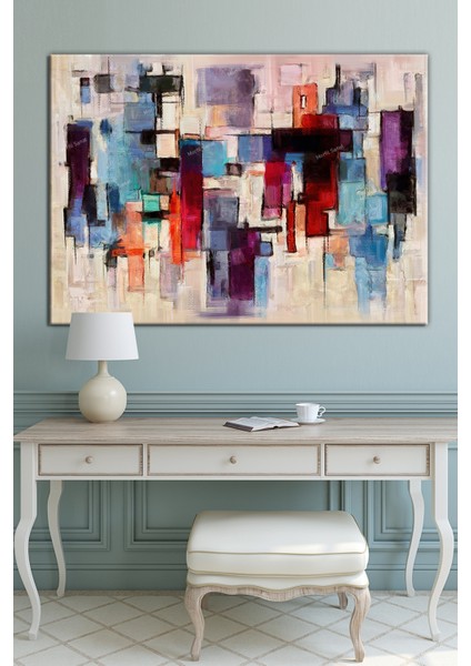 Renkler Soyut Sanatsal Dekoratif Kanvas Tablo (8 Farklı Ölçü) fiyatları