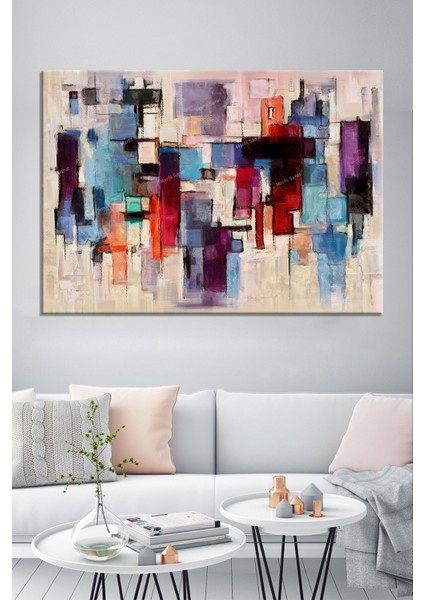 Renkler Soyut Sanatsal Dekoratif Kanvas Tablo (8 Farklı Ölçü) modelleri