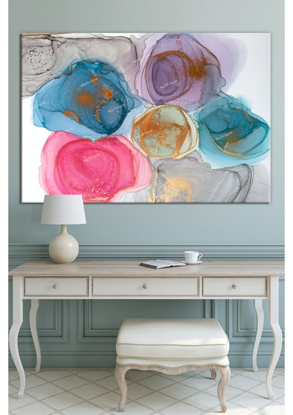 Renklerin Dansı Soyut Sanatsal Muhteşem Kanvas Tablo (8 Farklı Ölçü)