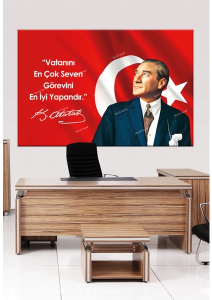 Atatürk Mustafa Kemal Makam Panosu Tablosu Kanvas Tablo Resmi Kurumlar Okullar