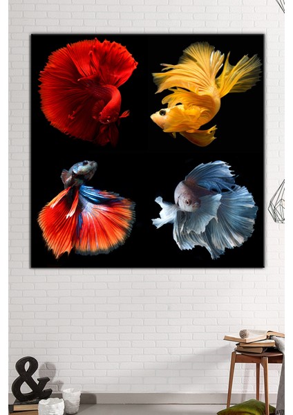 Renkli Balıklar Kanvas Tablo fiyatları