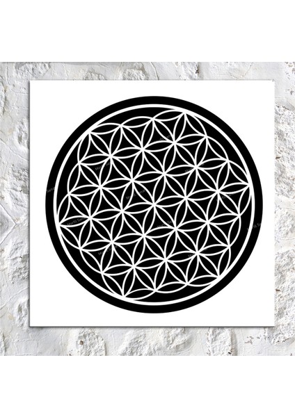 Yaşam Çiçeği Kutsal Geometri Sri Yantra Kanvas Tablo fiyatları