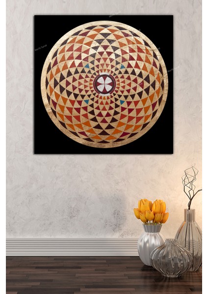 Yaşam Çiçeği Kutsal Geometri Sri Yantra Kanvas Tablo fiyatları