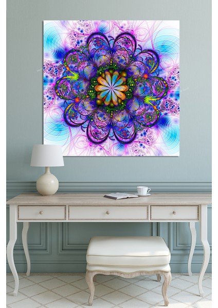 Yaşam Çiçeği Kutsal Geometri Sri Yantra Kanvas Tablo