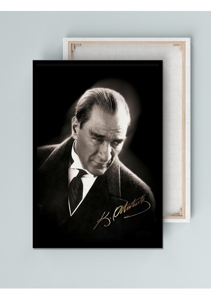 Mustafa Kemal Atatürk Kanvas Tablo Okullara Işyerlerine Uygun (8 Farklı Ölçü) fiyatları