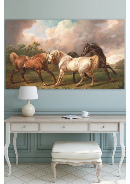 Asil Atlar Sanatsal Dekoratif Kanvas Tablo (8 Farklı Ölçü) fiyatları