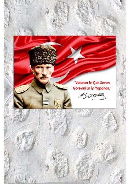 Atatürk Mustafa Kemal Makam Panosu Kanvas Tablo Resmi Kurumlar Okullar (8farklı Ölçü) fiyatları