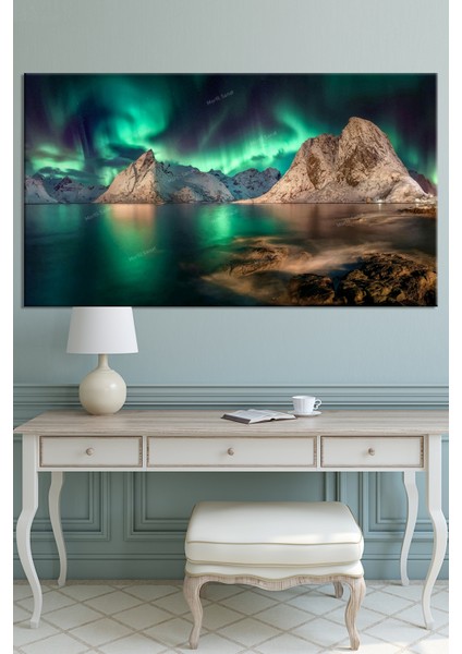 Kuzey Işıkları Ve Doğa Manzara Dekoratif Kanvas Tablo (7 Farklı Ölçü) fiyatları