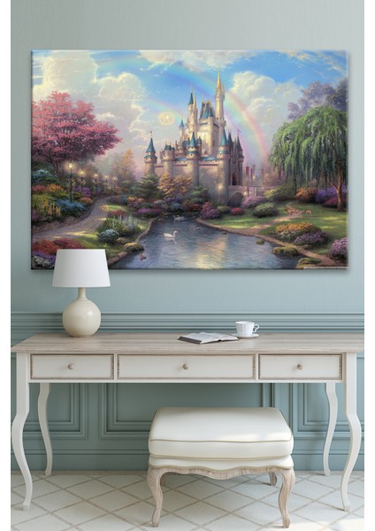 Gökkuşağı Masal Yaşam Dekoratif Kanvas Tablo