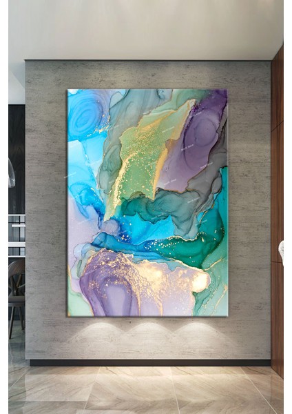 Renklerin Dansı Soyut Sanatsal Muhteşem Kanvas Tablo (8 Farklı Ölçü)