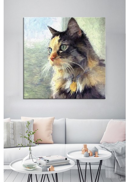 Kedi Sevimli Pati Dekoratif Kanvas Tablo fiyatları