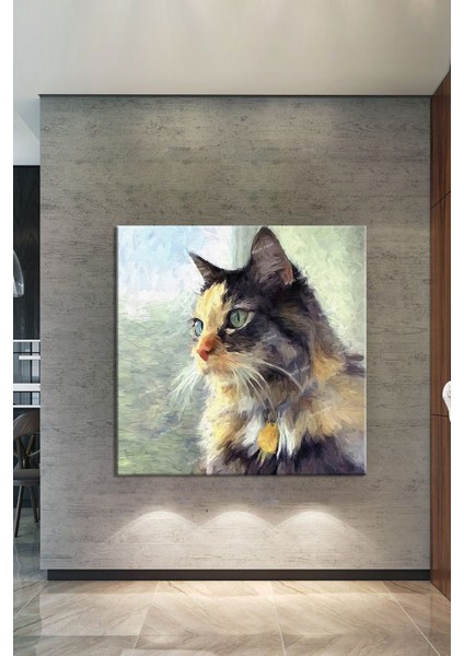Kedi Sevimli Pati Dekoratif Kanvas Tablo modelleri