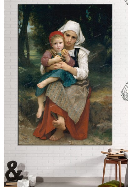 William Bouguereau Breton Brother And Sister Kardeşler Kanvas Tablo