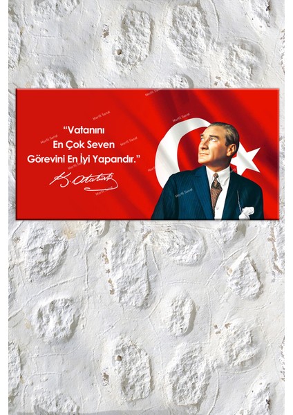 Atatürk Mustafa Kemal Makam Panosu Tablosu Kanvas Tablo Resmi Kurumlar Okullar fiyatları