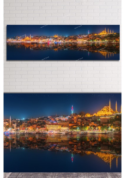 Istanbul Gece Muhteşem Manzara Kanvas Tablo fiyatları
