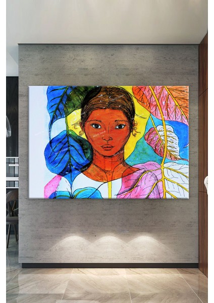 Kadın Woman Sri Lankalı Kadın Sanatsal Dekoratif Kanvas Tablo fiyatları