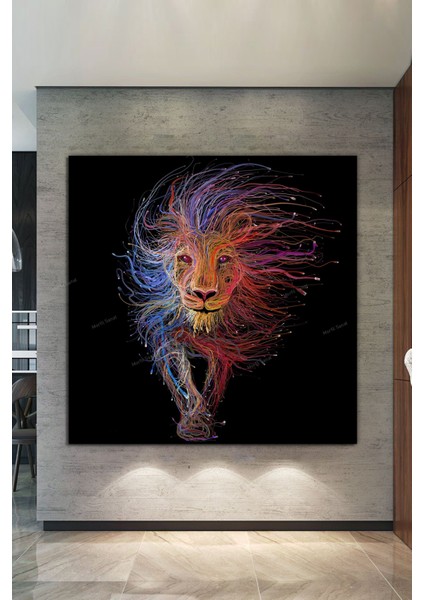 Aslan Dijital Sanatsal Dekratif Kanvas Tablo fiyatları