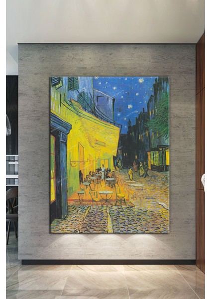 Vincent Van Gogh Terrasse De Cafe De Nuit Kafe Terasda Bir Akşam Kanvas Tablo fiyatları