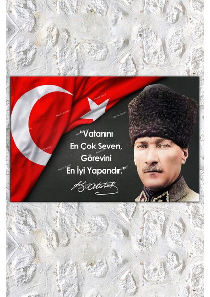 Atatürk Makam Panosu Tablosu Kanvas Tablo Resmi Kurumlar Okullar fiyatları