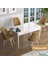Concept Han Serisi 70X114 Açılabilir Mdf Beyaz Ahşap Desen Mutfak Masası Takımı 4 Sandalye 1