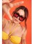 Sarı Fitilli Straplez Tek Üst Bikini 1