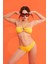 Sarı Fitilli Straplez Tek Üst Bikini 2