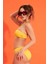 Sarı Fitilli Straplez Tek Üst Bikini 3