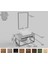 Artes Ayna Çerçeveli Masif Ahşap Lavabo Dolabı HILTON(70CM) 3