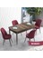 Concept Han Serisi 70X114 Açılabilir Mdf Barok Ahşap Desen Mutfak Masası Takımı 4 Sandalye 1