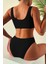 Özel Fitilli Kumaş Yüksek Bel Tankini Bikini Takım 2