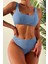 Özel Fitilli Kumaş Yüksek Bel Tankini Bikini Takım 1
