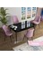 Concept Han Serisi 70X114 Açılabilir Mdf Siyah Mermer Desen Mutfak Masası Takımı 4 Sandalye 1