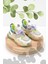 Beyaz Yeşil File Kadın Sneaker K01185045522 1
