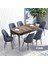 Concept Han Serisi 70X114 Açılabilir Mdf Barok Ahşap Desen Mutfak Masası Takımı 6 Sandalye 1