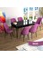 Concept Han Serisi 70X114 Açılabilir Mdf Siyah Mermer Desen Mutfak Masası Takımı 6 Sandalye 1