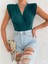 Kadın Vatka Detaylı Kruvaze Yaka Bodysuit 1