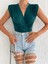 Kadın Vatka Detaylı Kruvaze Yaka Bodysuit 2