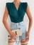 Kadın Vatka Detaylı Kruvaze Yaka Bodysuit 3