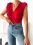 Kadın Vatka Detaylı Kruvaze Yaka Bodysuit 2