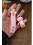 Unicorn Yazılı Açık Pembe Renk Silikon Anahtarlık 2